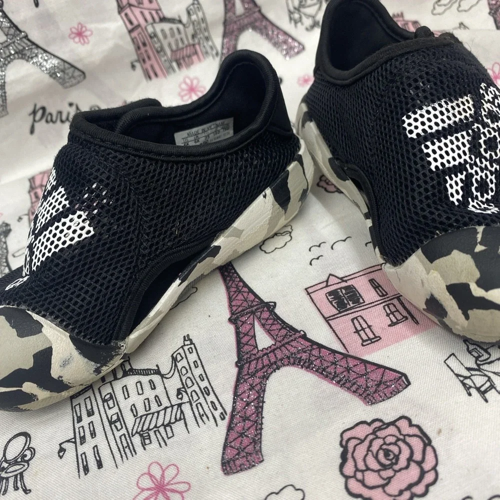 Adidas Kids Water Shoes Size 6K Black Mesh Camo Slip On Beach